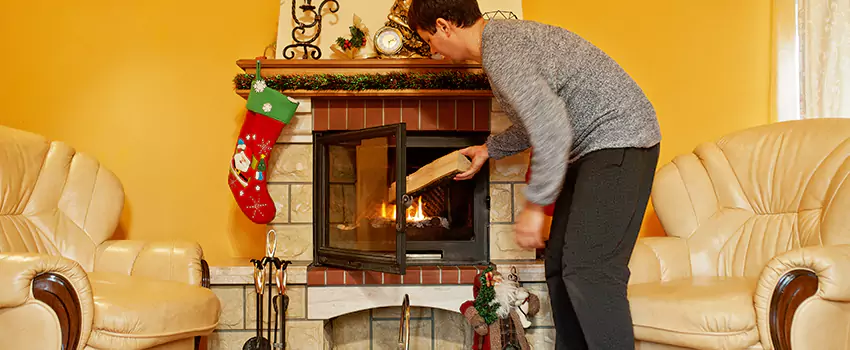 Rusted Metal Fireplace Restoration in Mattoon, Illinois